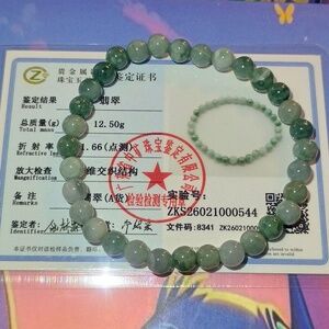 Jade Bracelet (GRADE A JADEITE) W/COA NIP (#ZKS26021000544)